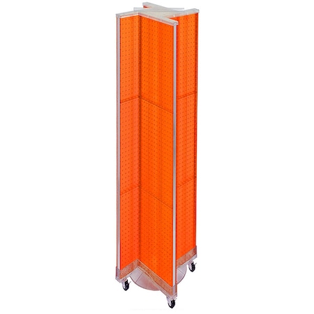 Azar Displays Pinwheel Pegboard Floor Display on Wheeled Base. 700461-ORG